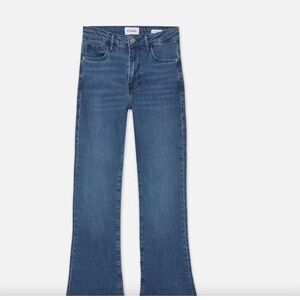 Worn once washed and hung framed denim size 24 crop mini boot jeans.